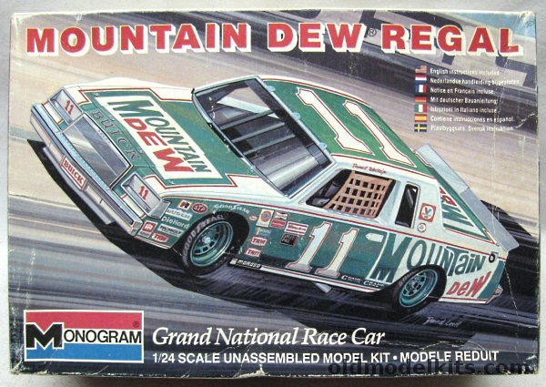 Monogram 1/24 Buick Mountain Dew Regal Grand National Race Car, 2204 plastic model kit